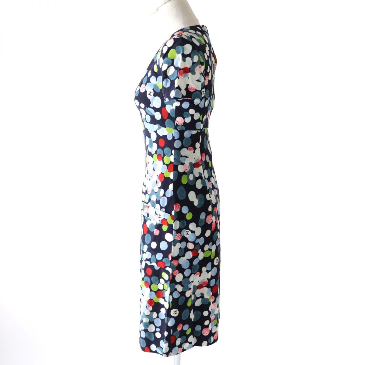 極美品◎仏製 CHANEL シャネル 97S P08991 レディース シルク100  