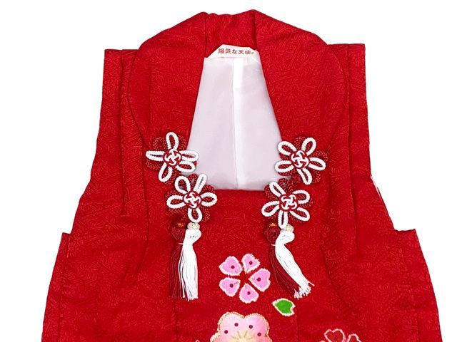 被布コート 3歳女の子用 日本製 正絹 本絞り・金駒刺繍 被布コート