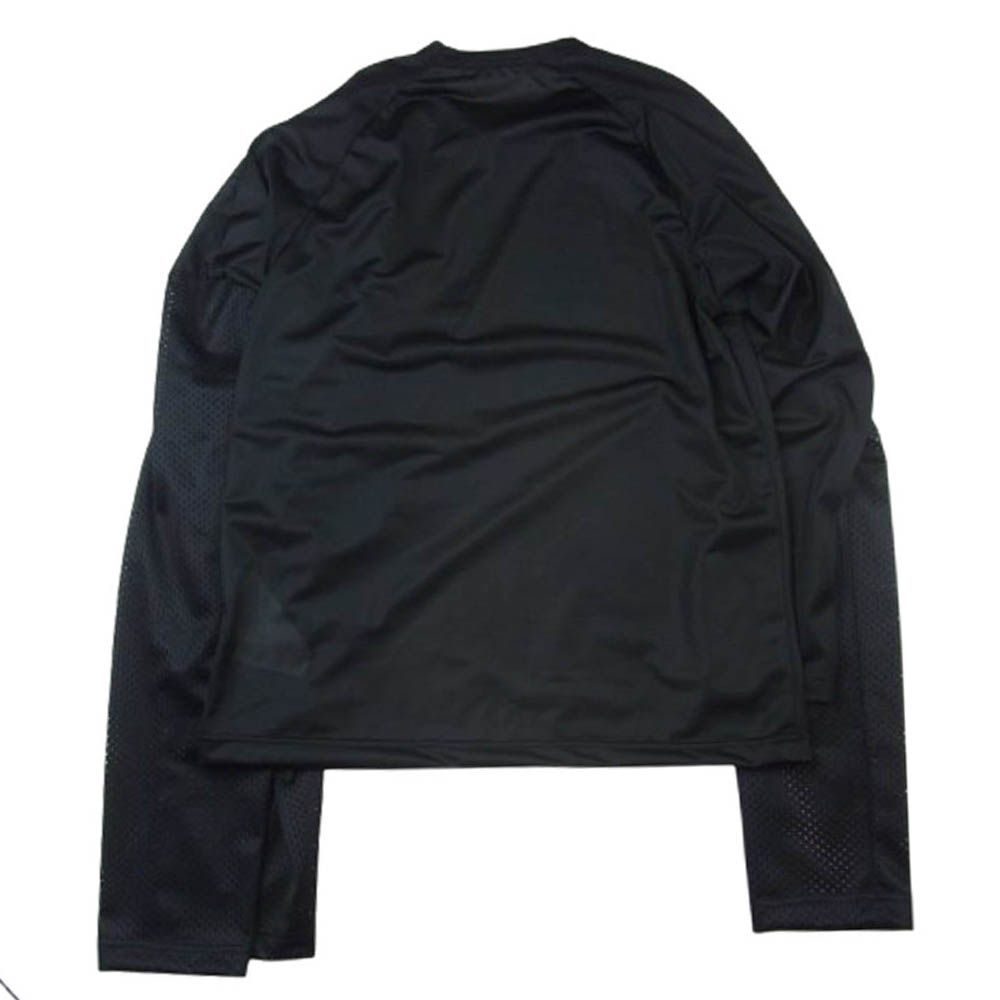 COMME des GARCONS コムデギャルソン AD2025 GO-T022 メッシュ切替 長袖 アームデザイン シースルー カットソー ブラック系 M
