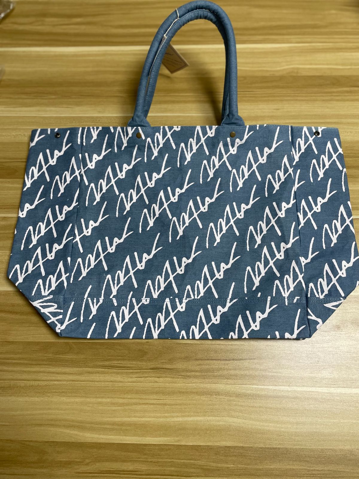 WTW DENIM TOTE L size　デニムトートバッグ ランチバッグ Lサイズ　しっかり　厚め　大容量　収納力