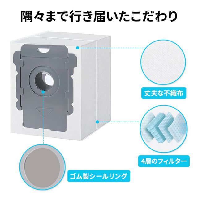 種類2:16個 掃除機ルンバ 交換用紙パック 4枚セットルンバ ゴミ 種類2:16個 掃除機ルンバ 交換用紙パック 4枚セットルンバ ゴミ