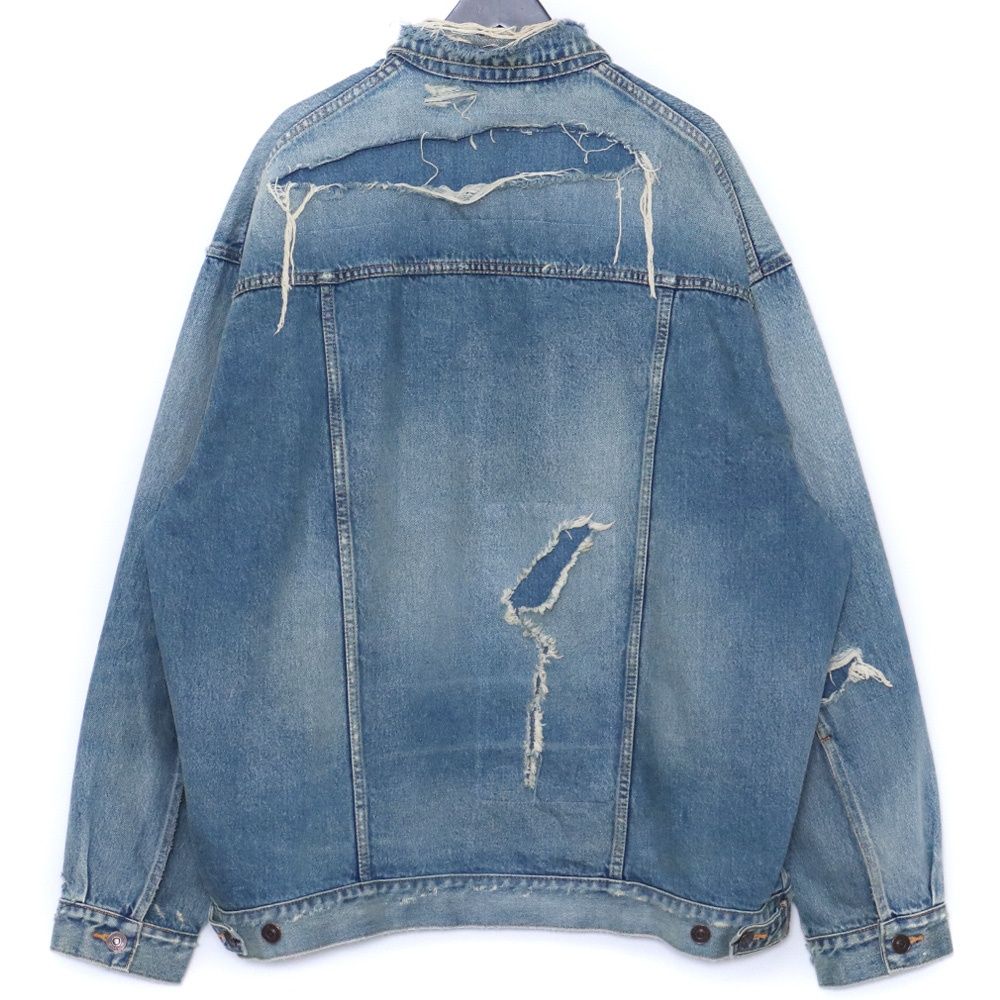 BALENCIAGA PATCHED DESTROYED JACKET IN ACID BLUE サイズ1 - メルカリ