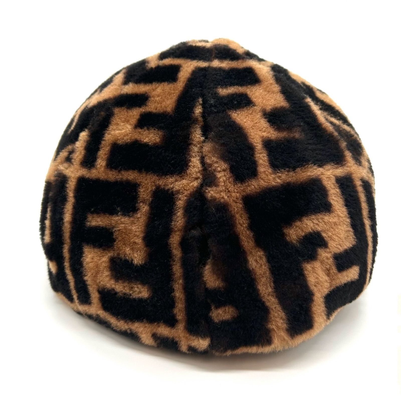 FENDI フェンディ ズッカ キャップ ファー 帽子 ベースボールキャップ  