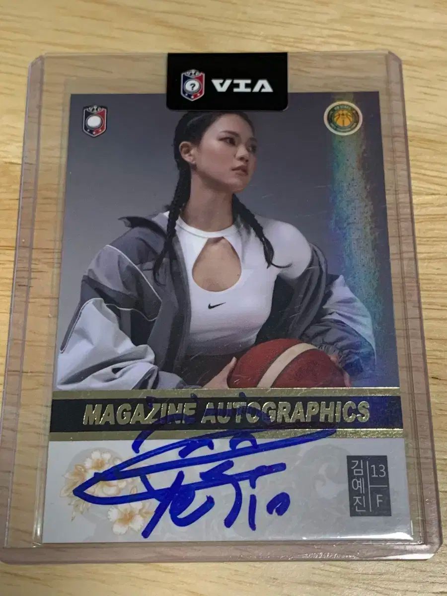 WKBL キム・イェジン MAGAZINE サインカード 女性農民 直筆サイン