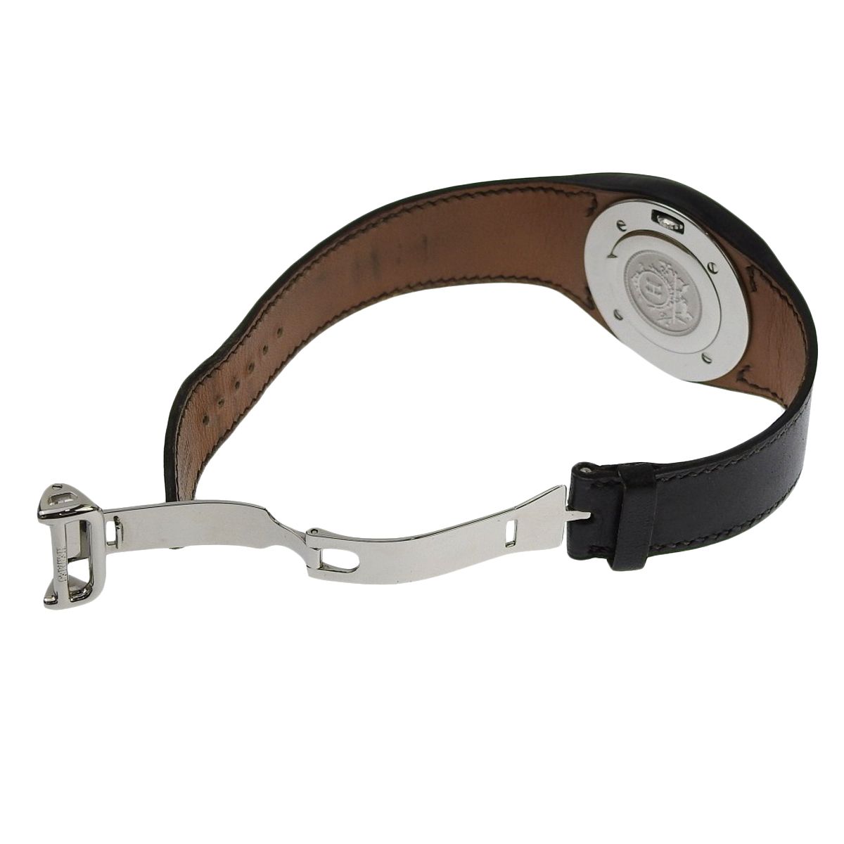 エルメス アーネ HA1.710 SS クオーツ 腕時計 ホワイト ブラック  