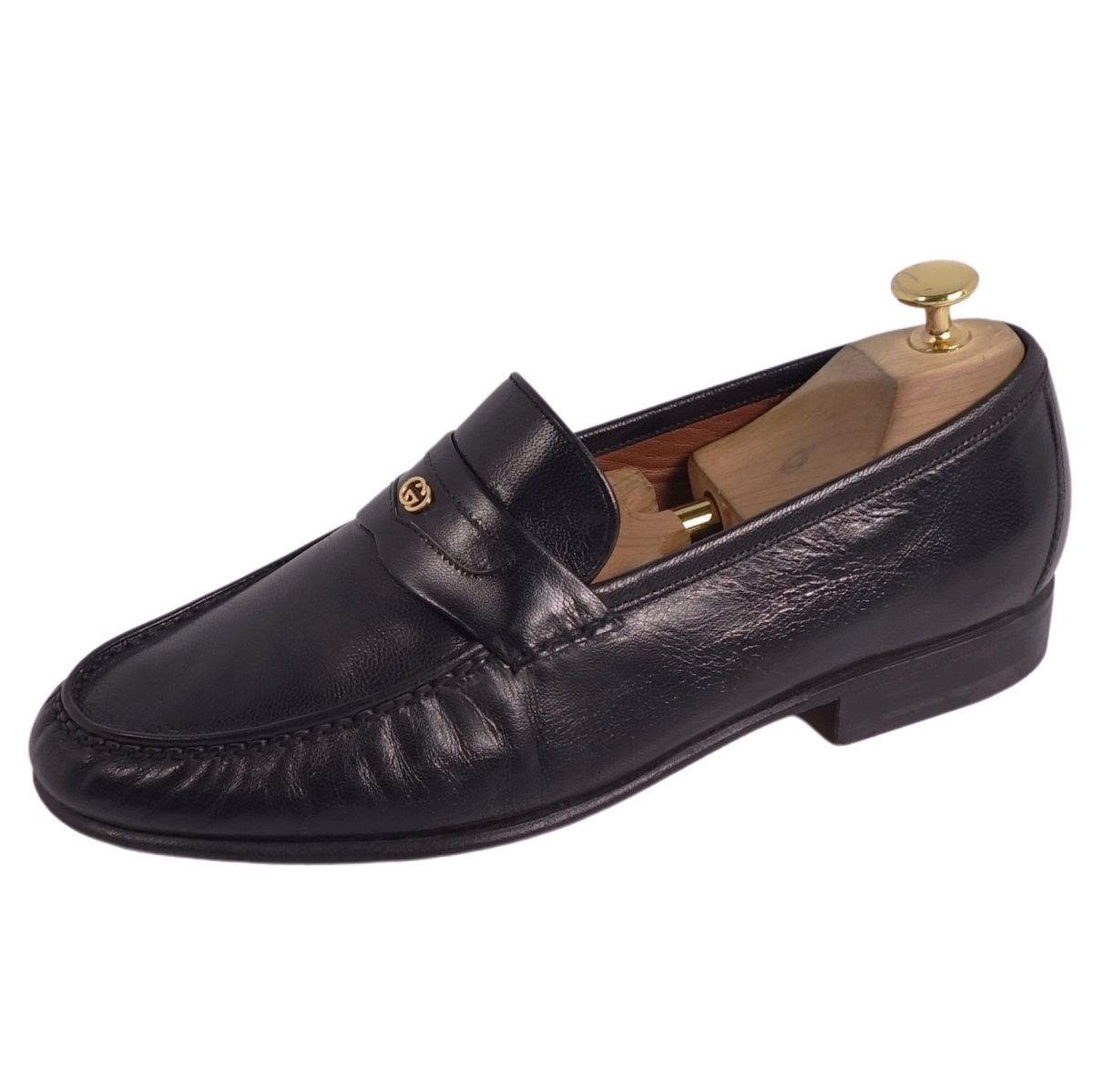 美品 Vintage グッチ GUCCI ローファー モカシン GG金具 レザー - メルカリ