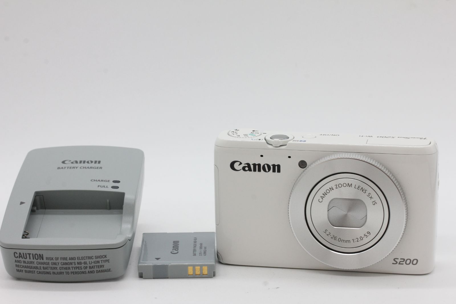 美品 Canon デジタルカメラ PowerShot S200(ホワイト) F値2.0 広角24mm