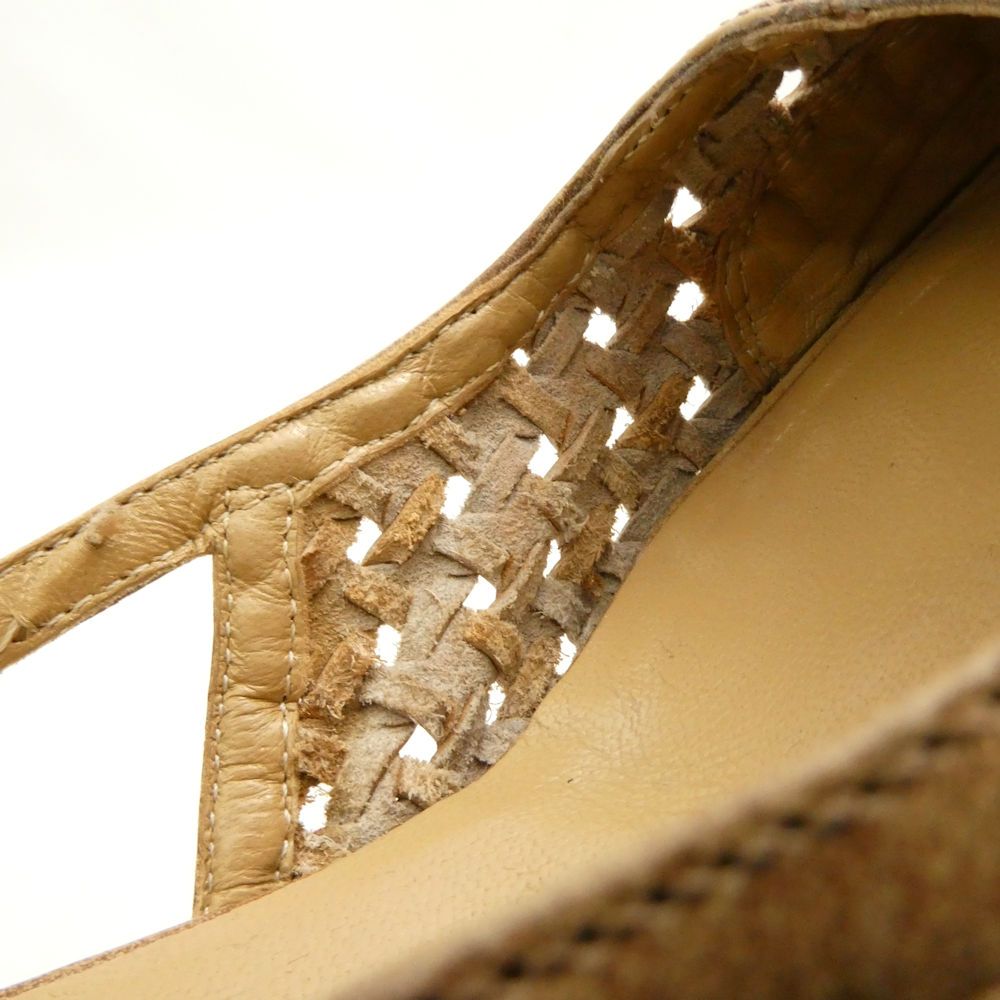 miumiu ミュウミュウ パンプス 35 1/2 22.5cm相当 レザー キトンヒール  