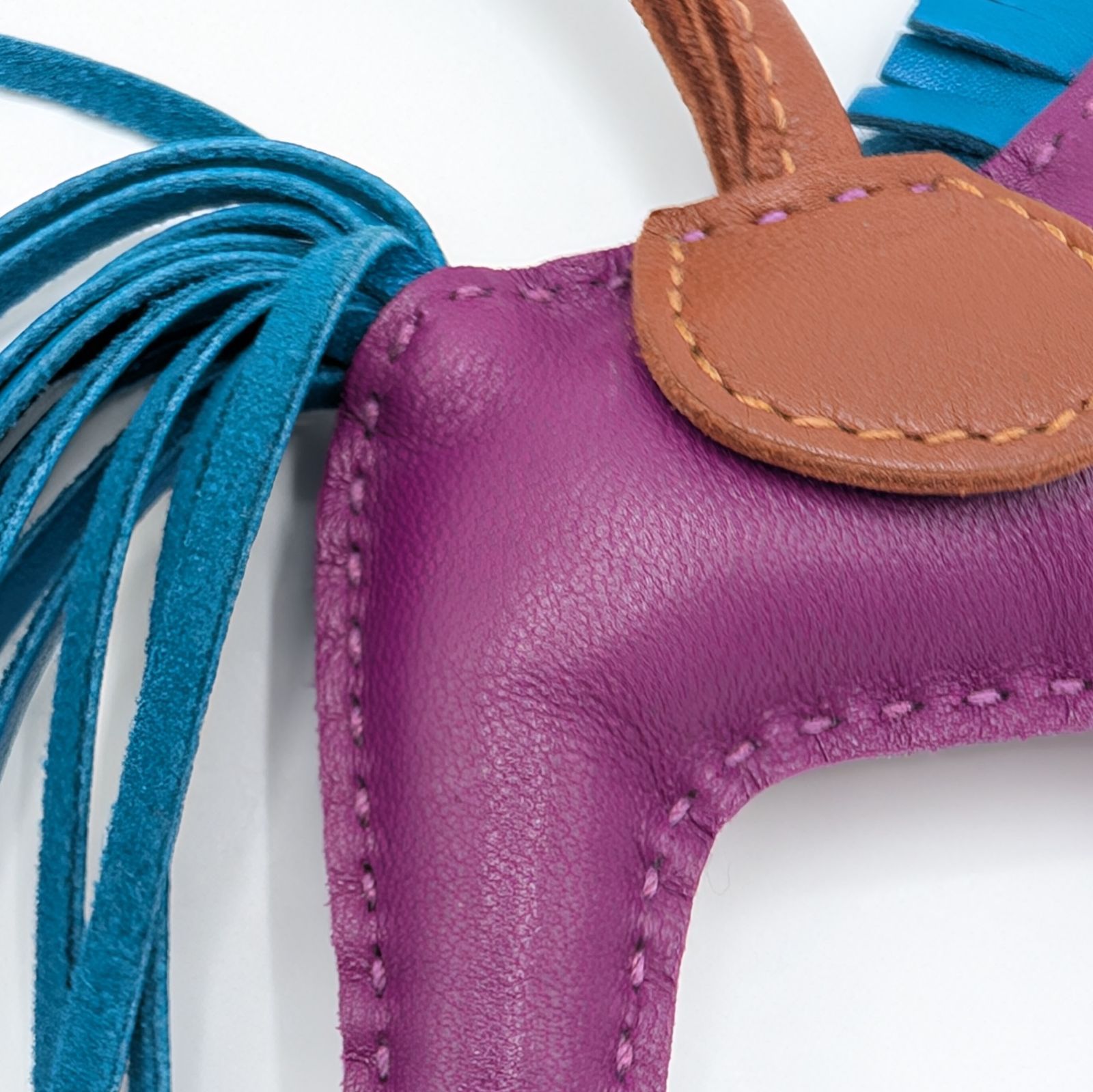 エルメス ロデオチャーム PM アニョーミロ×リザード パープル 刻印：U