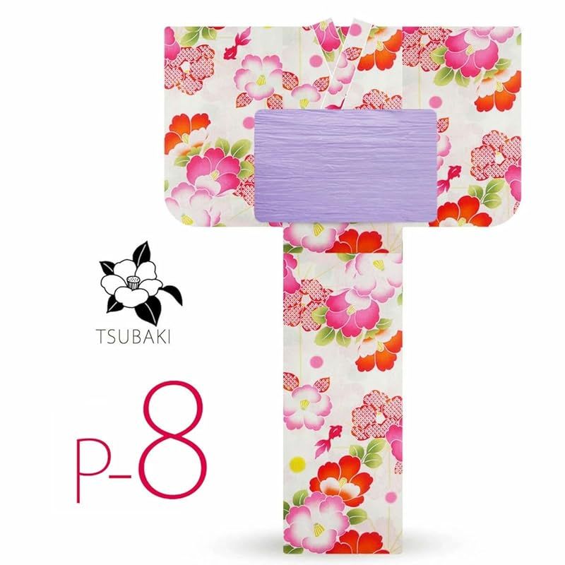  浴衣 子供 女の子 兵児帯 しわ兵児 和がまま 子供浴衣2点セット 選べる12柄 古典 100 cm 110 120 130 140 150 白×椿 浴衣 浴衣ドレス 着物 浴衣 和小物