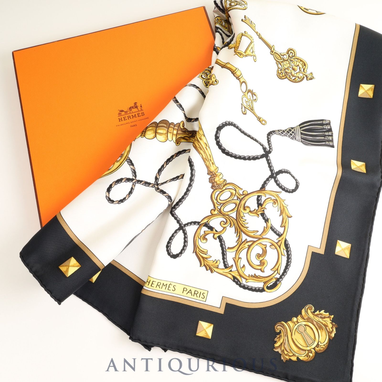 エルメス HERMES カレ90 LES CLES 鍵 スカーフ エルメス スカーフ カレ90 LES CLES 鍵 SILK100% | 東京銀座の