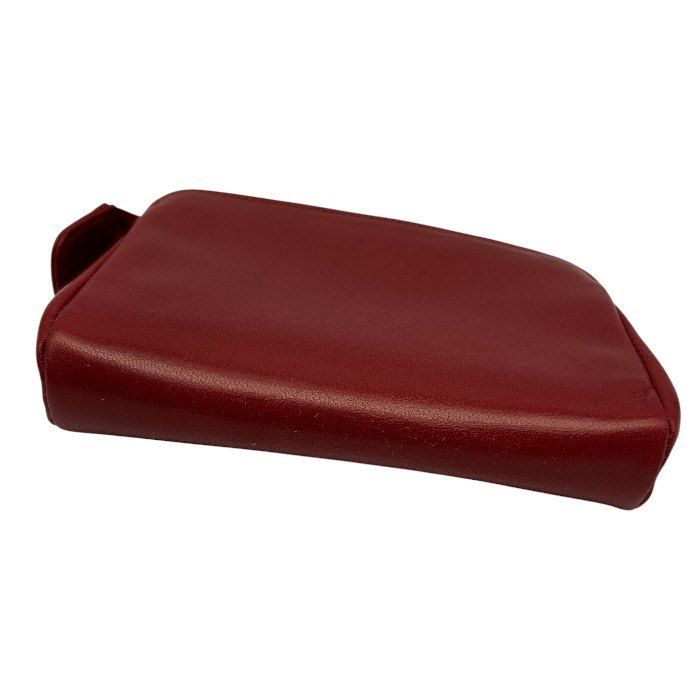 CHANEL シャネル ラムスキン ココマーク ポーチ レッド ブランド