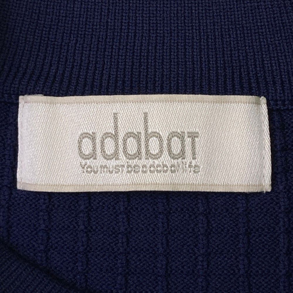 サイズ：40 ADABAT アダバット 半袖 ニットセーター ネイビー系