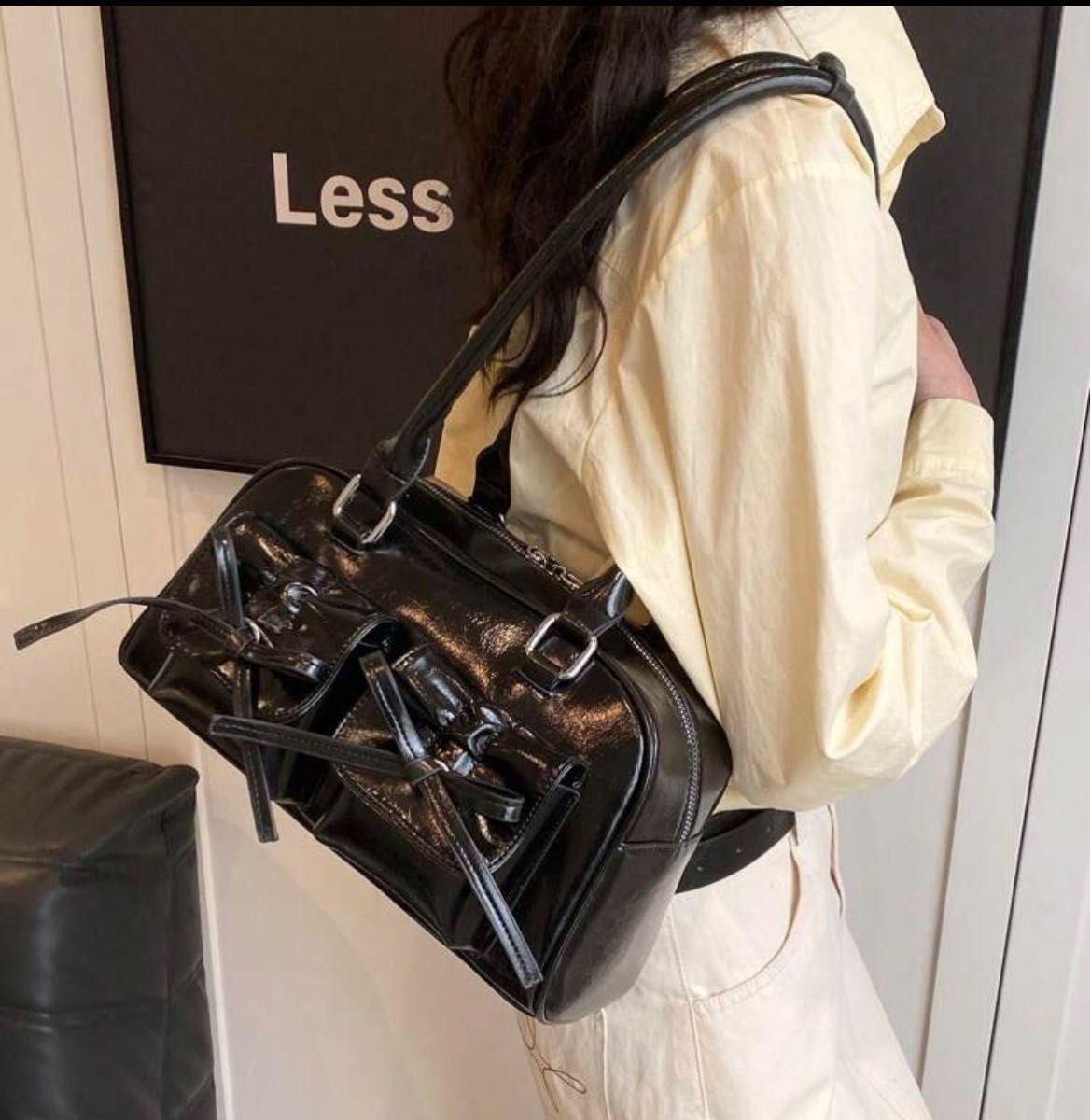 韓国デザイン PUレザー 高見え 編みハンドバッグ ショルダー Amazon | [Ergugos] ショルダーバッグ レディース ハンドバッグ