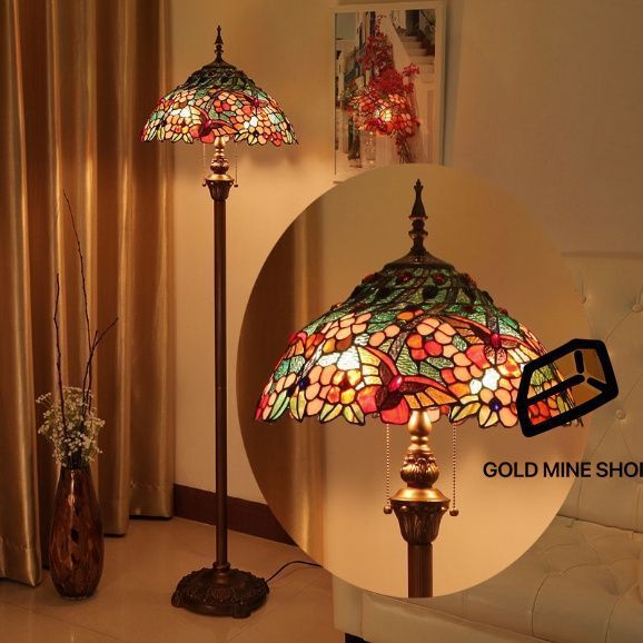 い15極上 テーブルランプ ティファニー技法 レトロな雰囲気