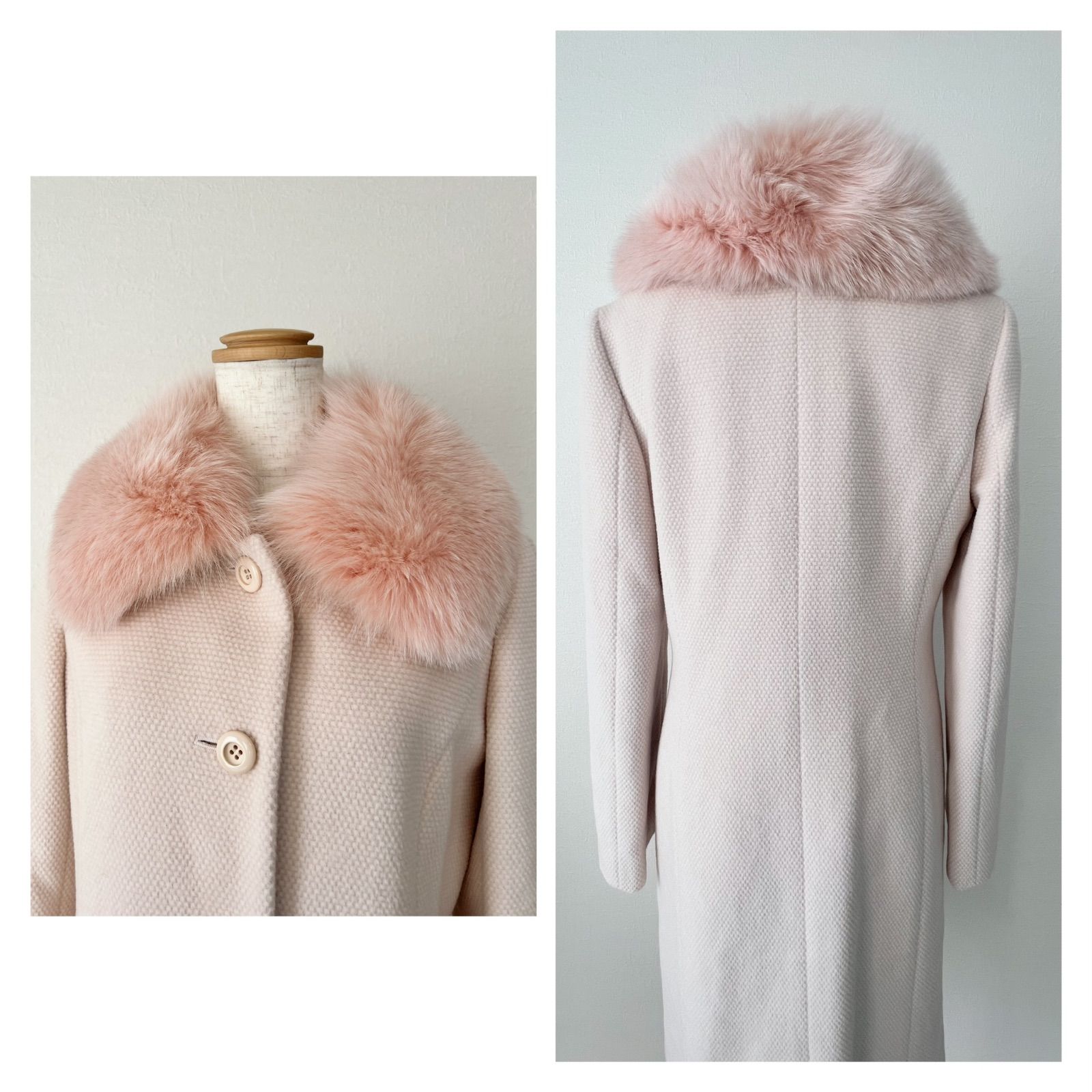 希少！レア！Harrods ハロッズ 銀座店購入 最高級カシミヤファーコート