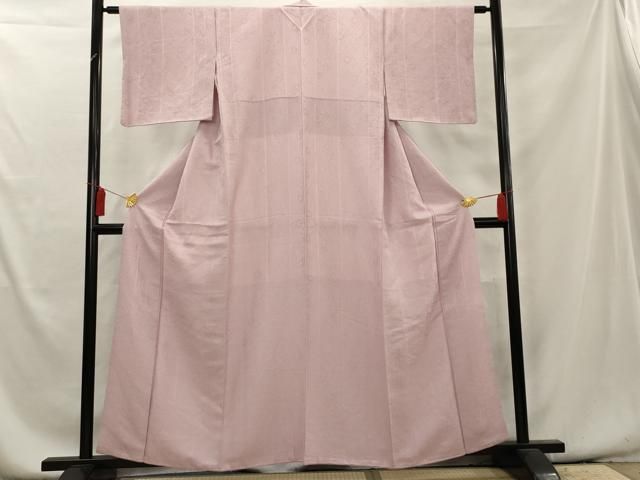 平和屋着物□上質な色無地 風景地紋 鴇色 正絹 逸品 AAAM9357zg