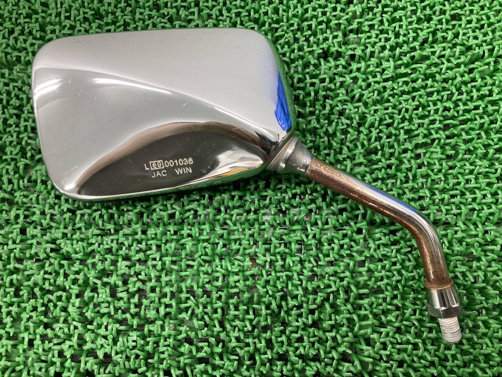 ビラーゴ250 ミラー 右 001036 社外 中古 バイク 部品 3DM 正10mm ノーマルタイプ メッキ スクエアミラー Mg