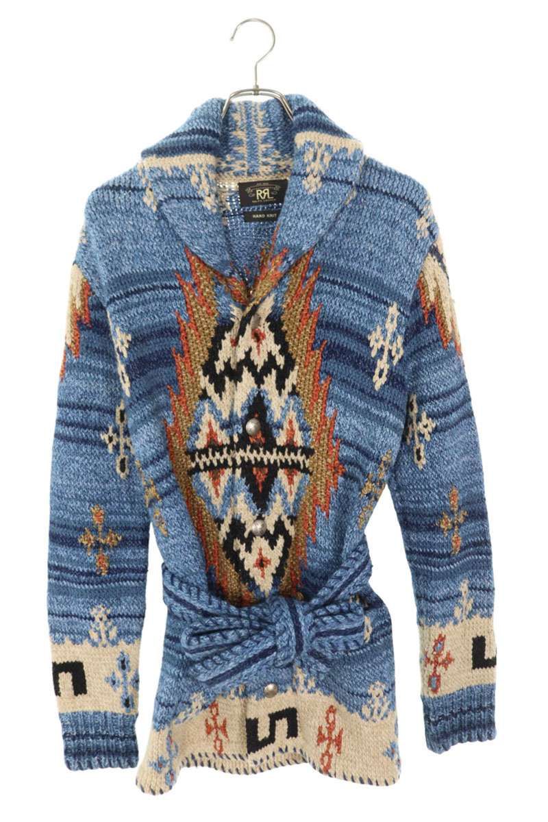 ダブルアールエル　ニットカーディガン RRL ダブルアールエル Lettered Cardigan ワッペン付き レタード