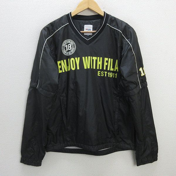 zフィラ/FILA GOLF ゴルフウエア ンズプルオーバーブルゾン【M】紺/men's/5【中古】