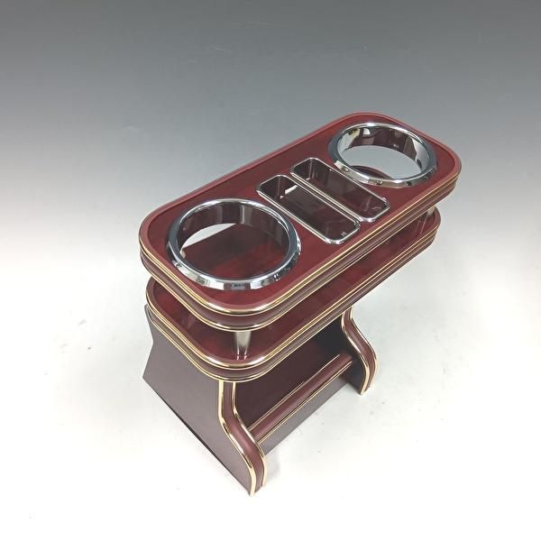 30ヴェルファイア|アルファード前期 15|1~ リアカップホルダー カリン 茶xゴールド