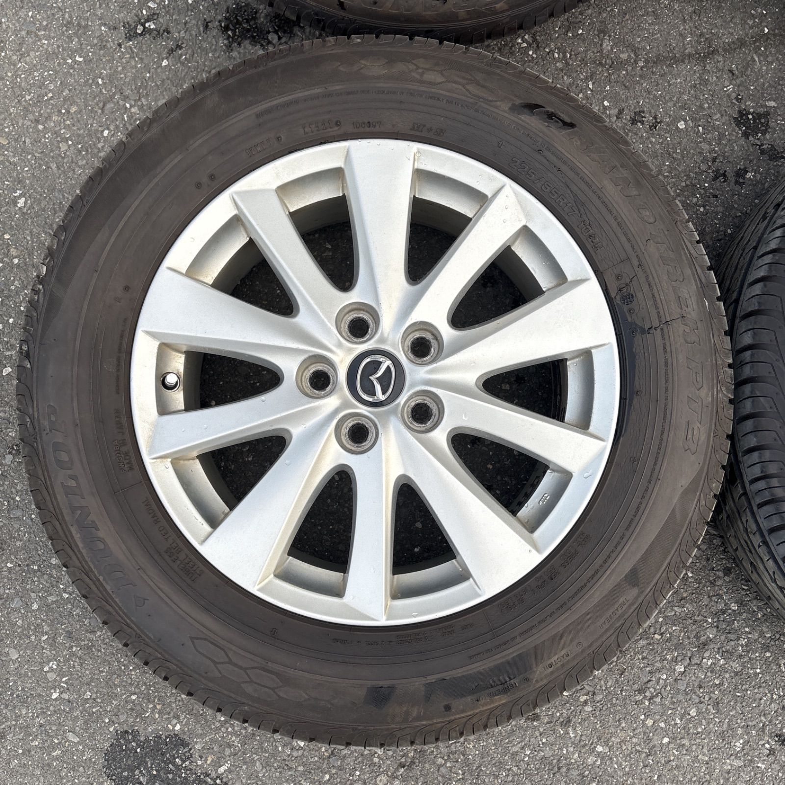 送料無料!!バリ溝】マツダ CX-5 純正ホイールタイヤセット 225 送料無料!!バリ溝】マツダ CX-5 純正ホイールタイヤセット 225