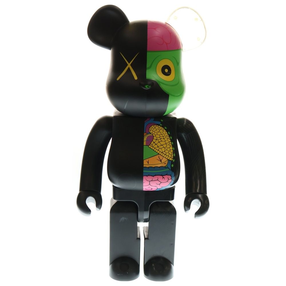 MEDICOM TOY メディコムトイ BE RBRICK Original Fake ×KAWS Companion Dissected Grey 1000% カウズ ベアブリック フィギュア 人体模型 ブラック|マルチ