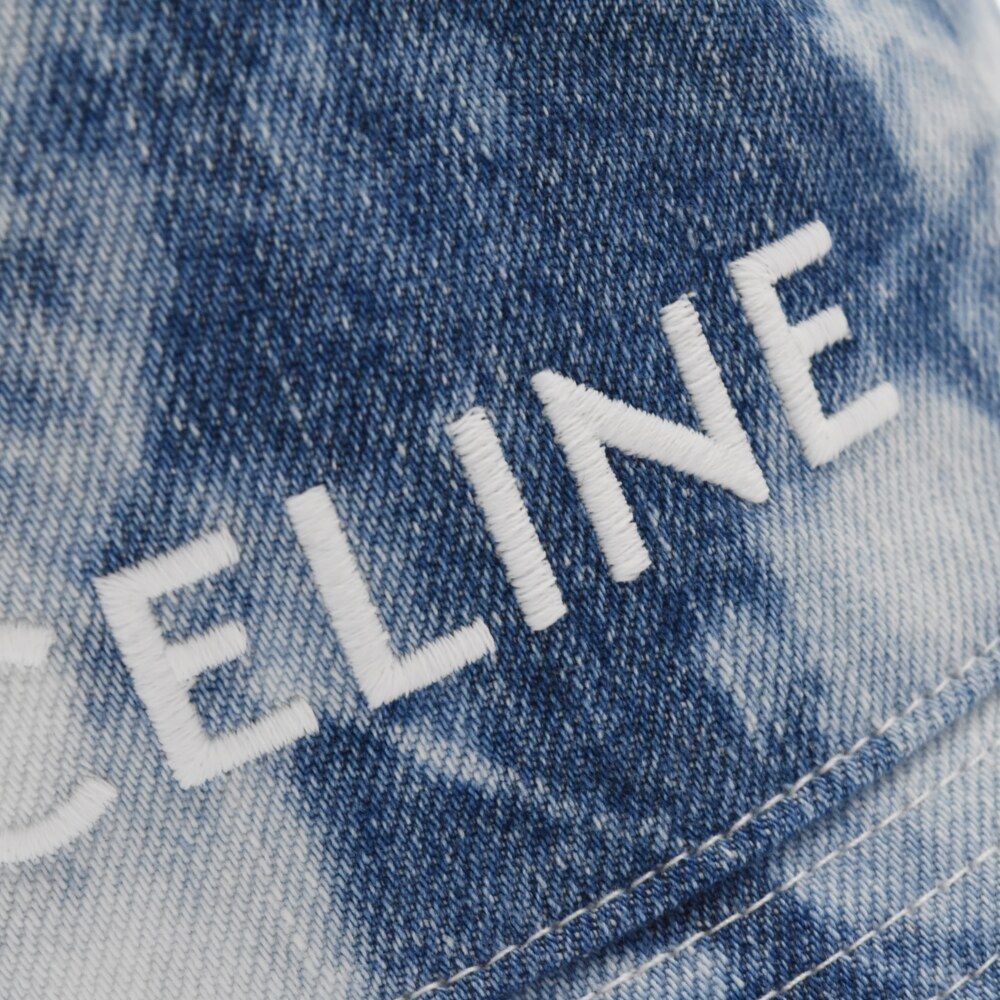 CELINE (セリーヌ) 23SS EMBROIDERED BUCKET HAT IN INK BLEACH DENIM