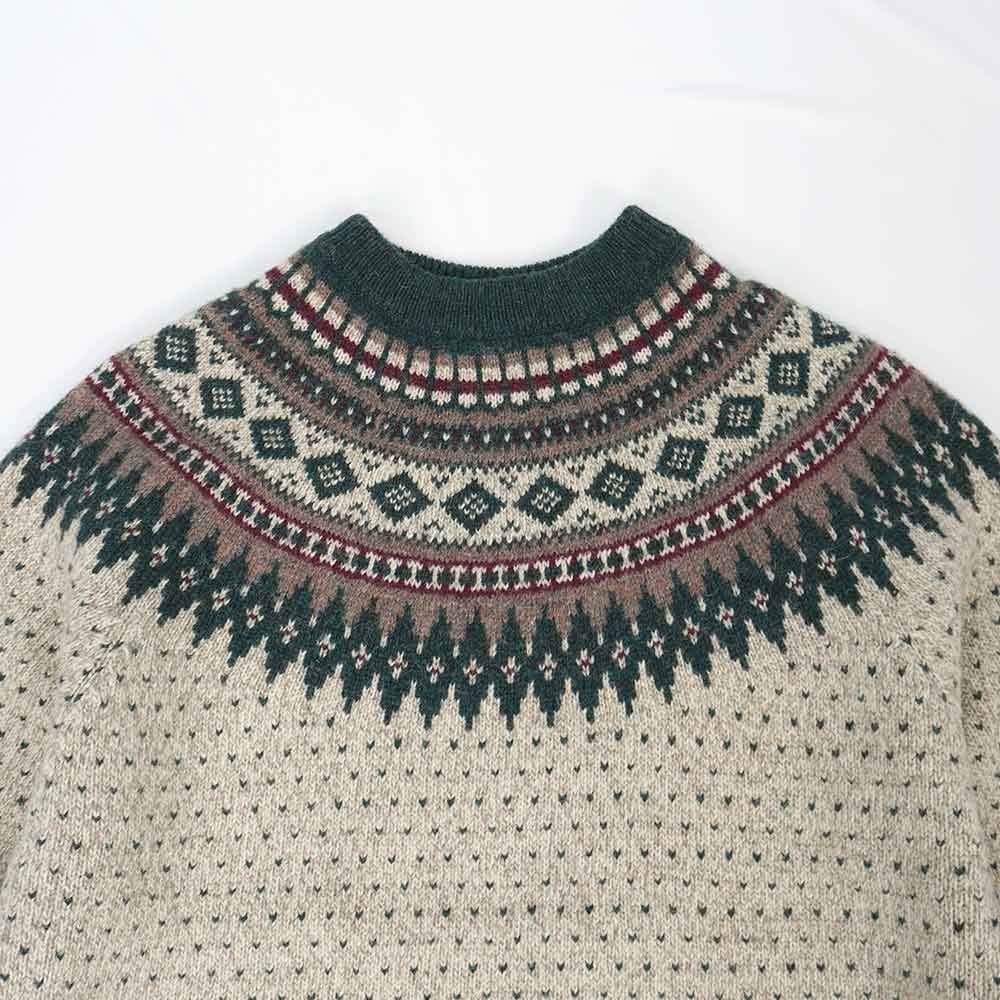 80s ウールリッチ ノルディック 総柄 ウール ニット セーター メンズ L  