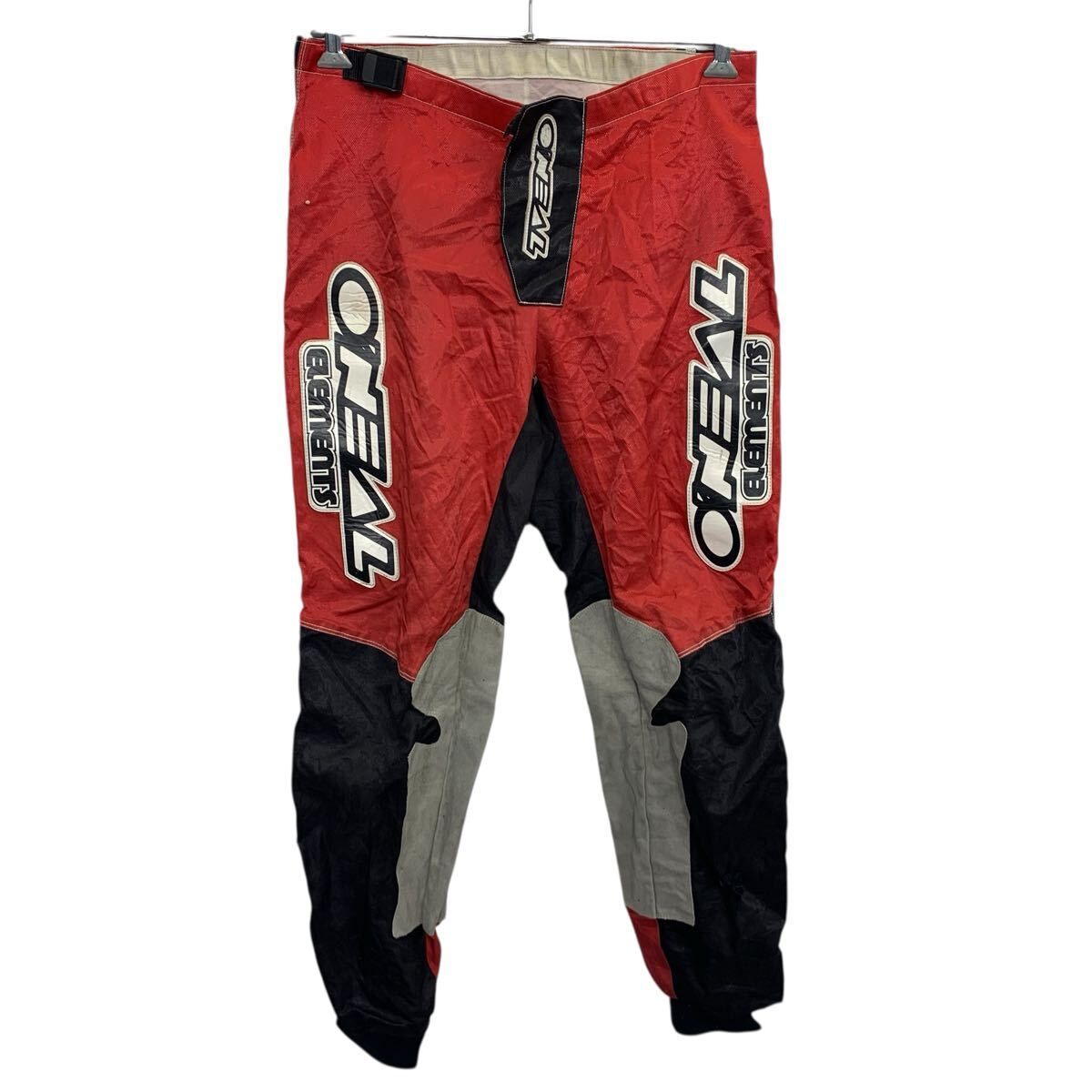 モトクロスパンツ 32 M～ レッド ブラック ジップアップ レーシング 