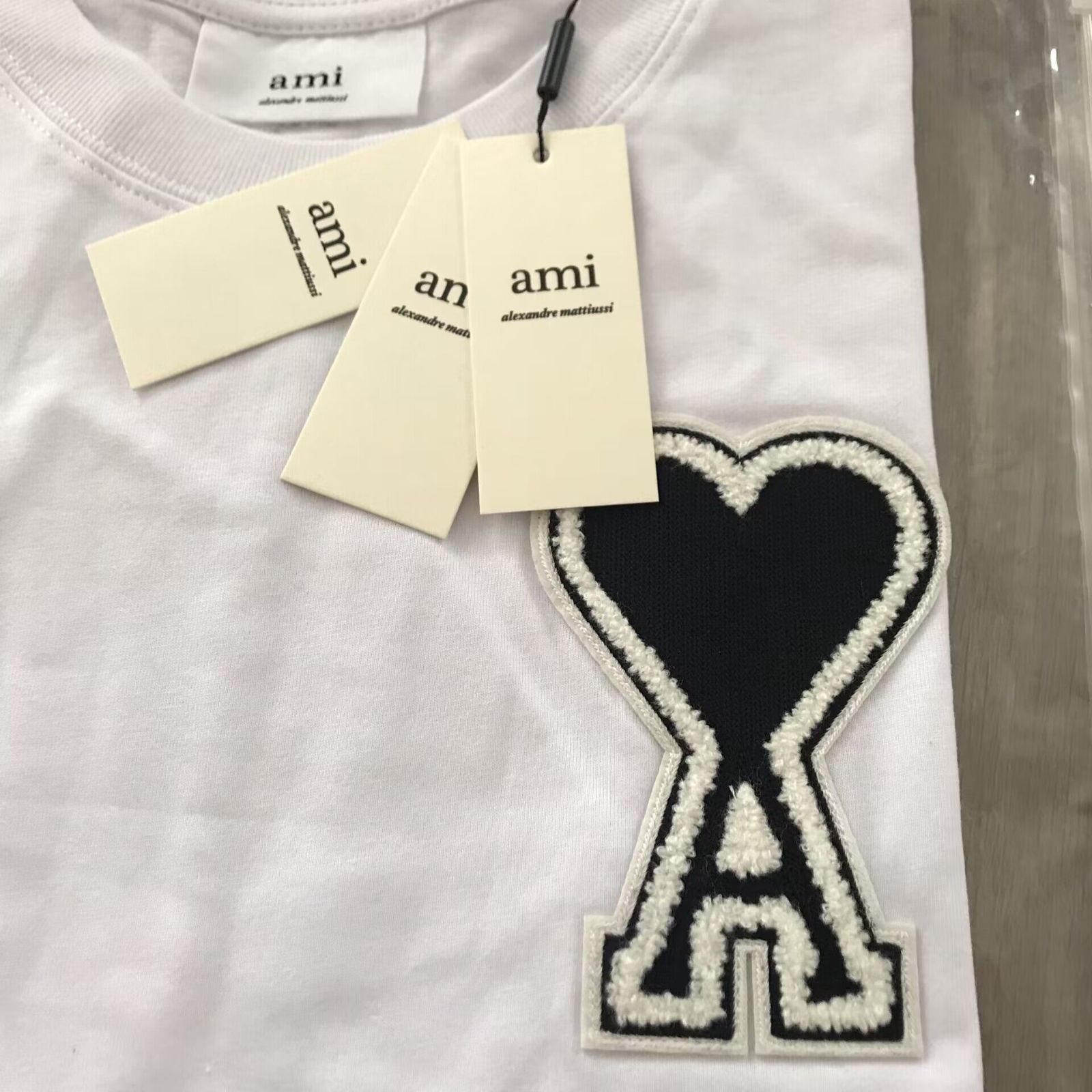 新品未使用 男女兼用 AmiParis アミパリス 半袖 Tシャツ ホワイト 