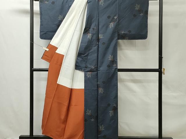 平和屋着物□本場大島紬 9マルキ 枝花文 正絹 逸品 未使用 CAAQ6553yk  