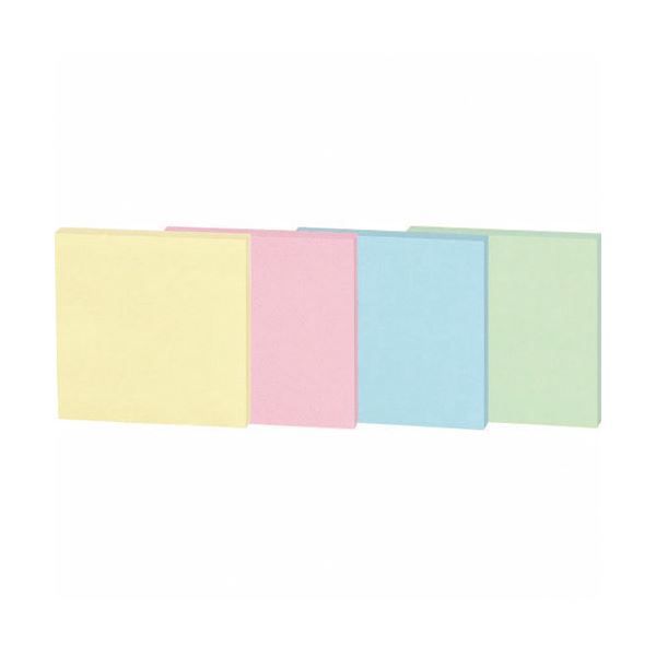 まとめ スマートバリュー ふせん 75×75mm 混色 P314J-M-10 ×5セット