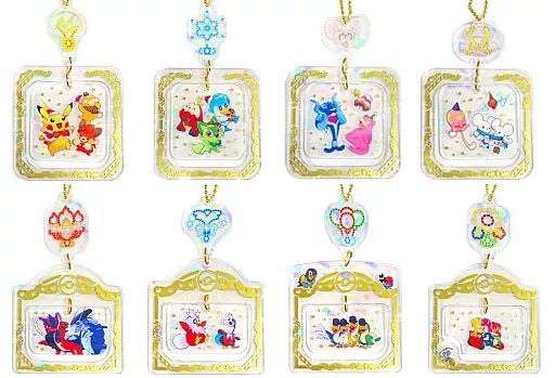 キーホルダー　全8種セット 「ポケットモンスター テラスタルオーナメントコレクション Paldea’s Christmas Market」 ポケモンセンター限定 中古】キーホルダー 全8種セット 「ポケットモンスター テラス