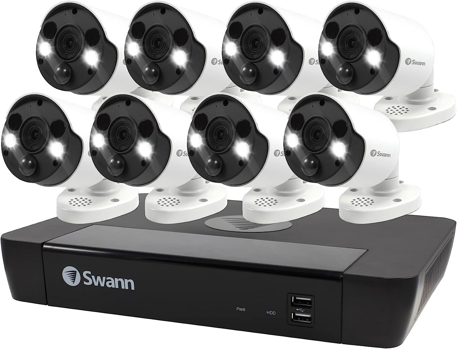 アウトレット】Swann 8ch NVR セキュリティカメラ 2TB (IPカメラ8台