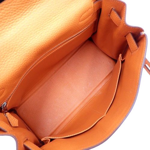 HERMES(エルメス) ケリー28 (内縫い) オレンジ トゴ パラジウム