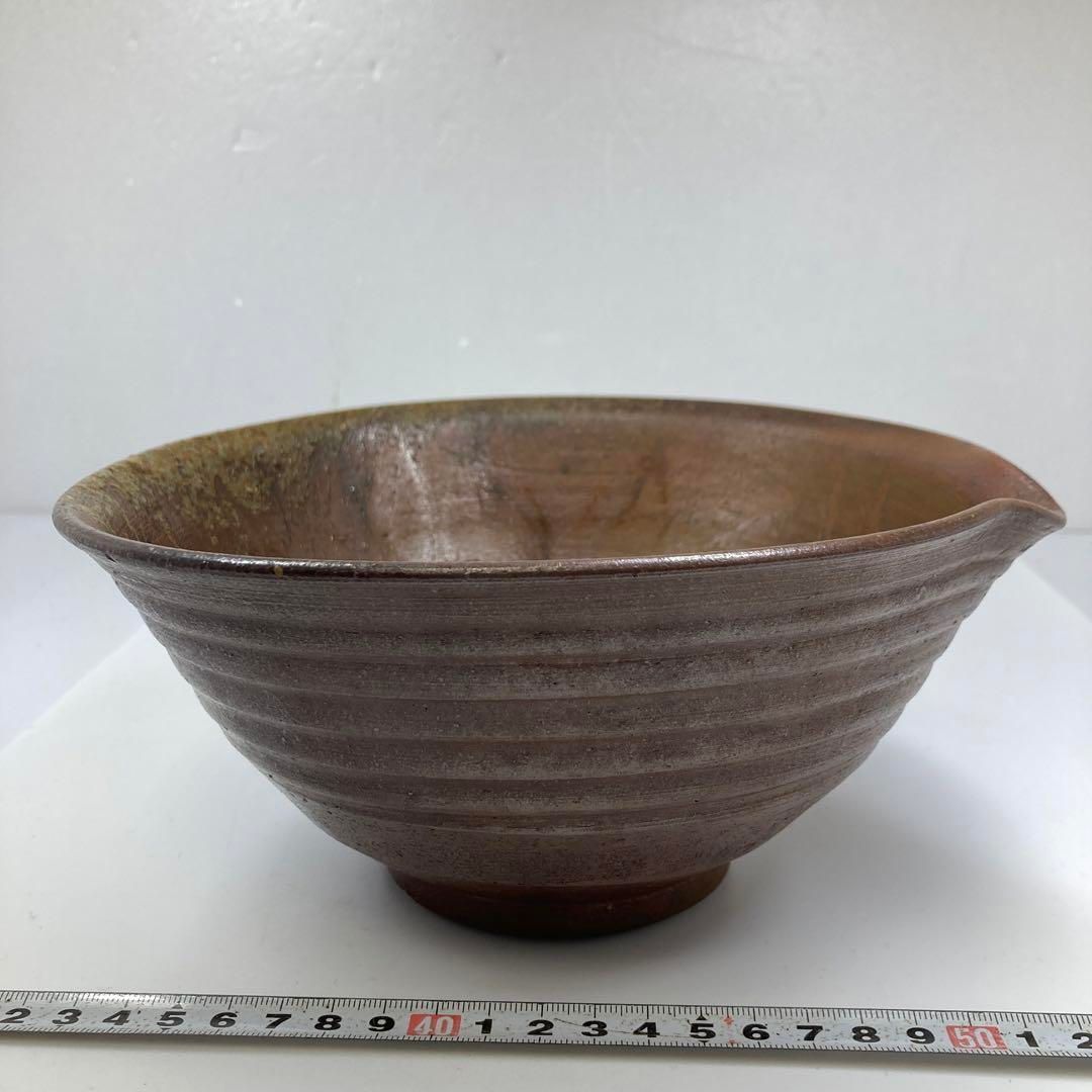 江戸初期 古備前 片口菓子器 景色と焼締抜群 口径21㎝ 東