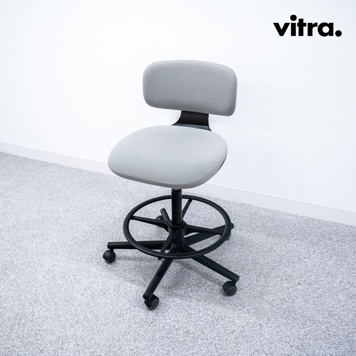 Vitra ヴィトラ Rookie High ルーキーハイ オフィス チェア キャスター ファブリック グレー コンスタンティン グルチッチ 定価14万 3