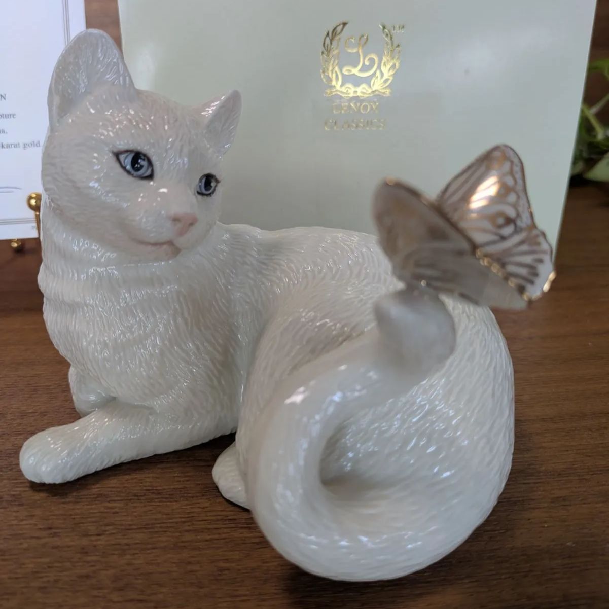 美品 ◇ 大きなサイズ レノックス LENOX ペルシャ猫 陶器 置物