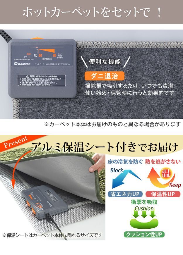 ホットカーペット カバー 電気カーペット対応 ふかふか極厚ラグ