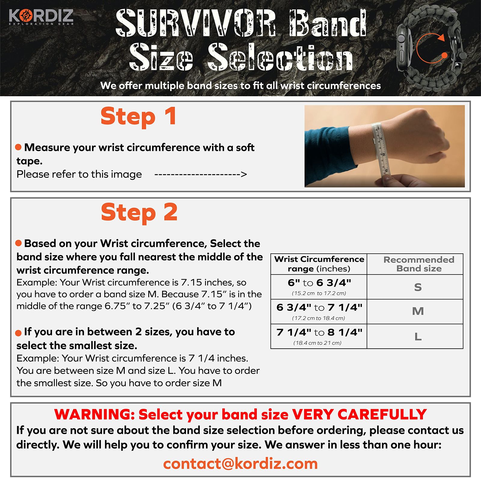 KORDIZ Survivor パラコードApple Watchバンド Apple Watch Series 8/7/6/5/4/3/2/1/SEu0026Ultra対応 - 42mm 44mm 45mm 49mm [ブラック] [M for 42/44/45mm] Survivor Apple KORDIZ 49mm パラ :