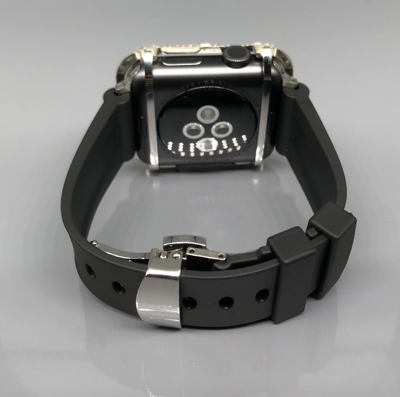 BR-AWC45SV アップル ウォッチ ケース＆ベルト シルバー メンズ 楽天市場】Luxury Apple Watch Case & Belt BR-AWC45SV