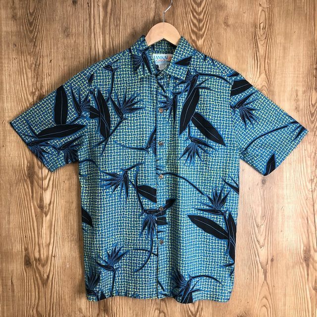 USA製 80s VINTAGE LANIKAI アロハシャツ ハワイアン 半袖シャツ ショートスリーブシャツ メンズ Mサイズ 80年代 アメリカ製 ビンテージ ヴィンテージ ストリート サーフ アメカジ 古着 e24061025