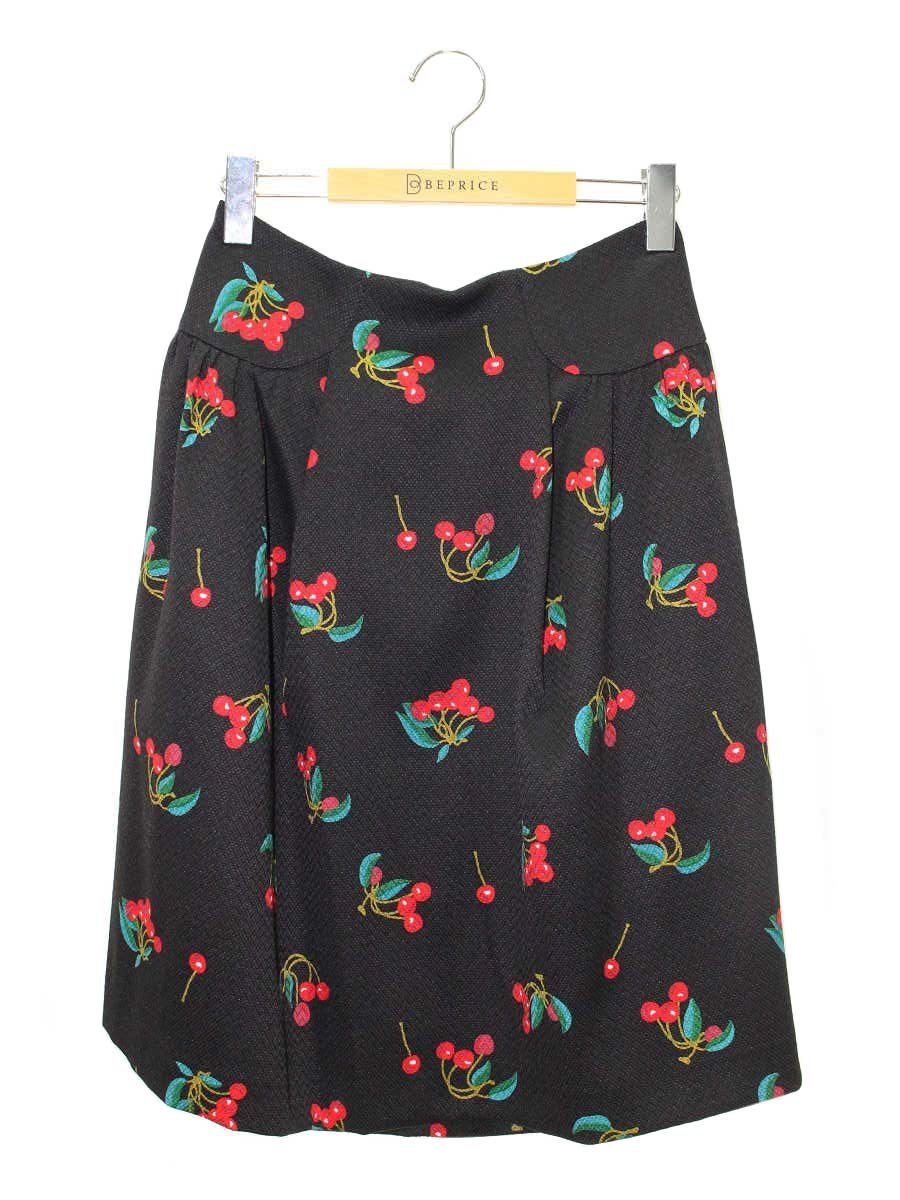 エムズグレイシー Cherry Skirt 817558 スカート 38 ブラック