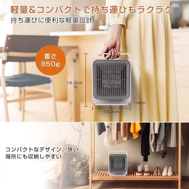 【新品】 セラミックヒーター 小型 ヒーター 600W/400W 2段階切替 電気ヒーター 省エネ 静音 ファンヒーター 暖房器具 2秒速暖 転倒オフ 過熱保護 角度調節可 ミニ 電気ストーブ 超軽量 持ち運び簡単 足元 トイレ 脱衣所 車中泊対応