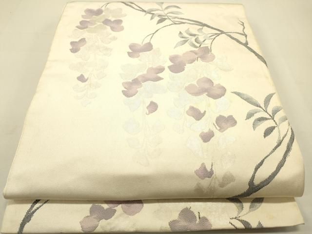 平和屋着物●つけ帯　花唐草文　銀糸　正絹　逸品　CABA1119hy 平和屋着物○つけ帯 花唐草文 銀糸 正絹 逸品 CABA1119hy 2025年最新】