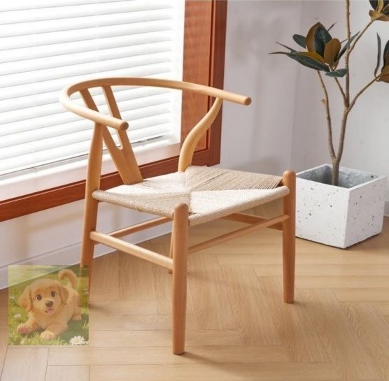 北欧無垢材 Yチェア レストラン アームチェア 別荘 書斎 手すりの椅子 ベランダ MARWIL-DEMENAGEMENTS_CH