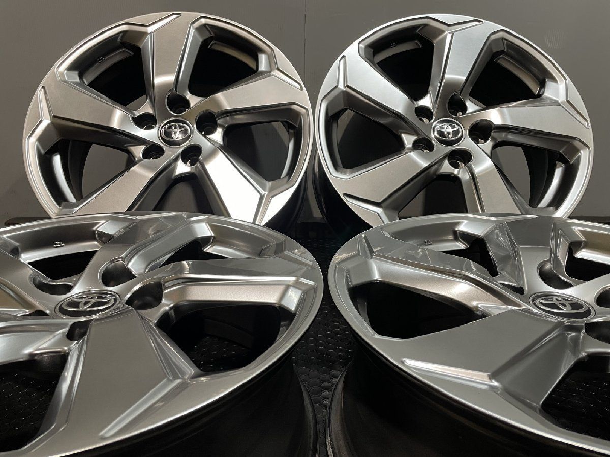 新車外し TOYOTA トヨタ RAV4 Gグレード 純正ホイール 18インチ 4本 7J5HPCD114.3 35 ハイグロス ハリアー|アルファードにも MHE214
