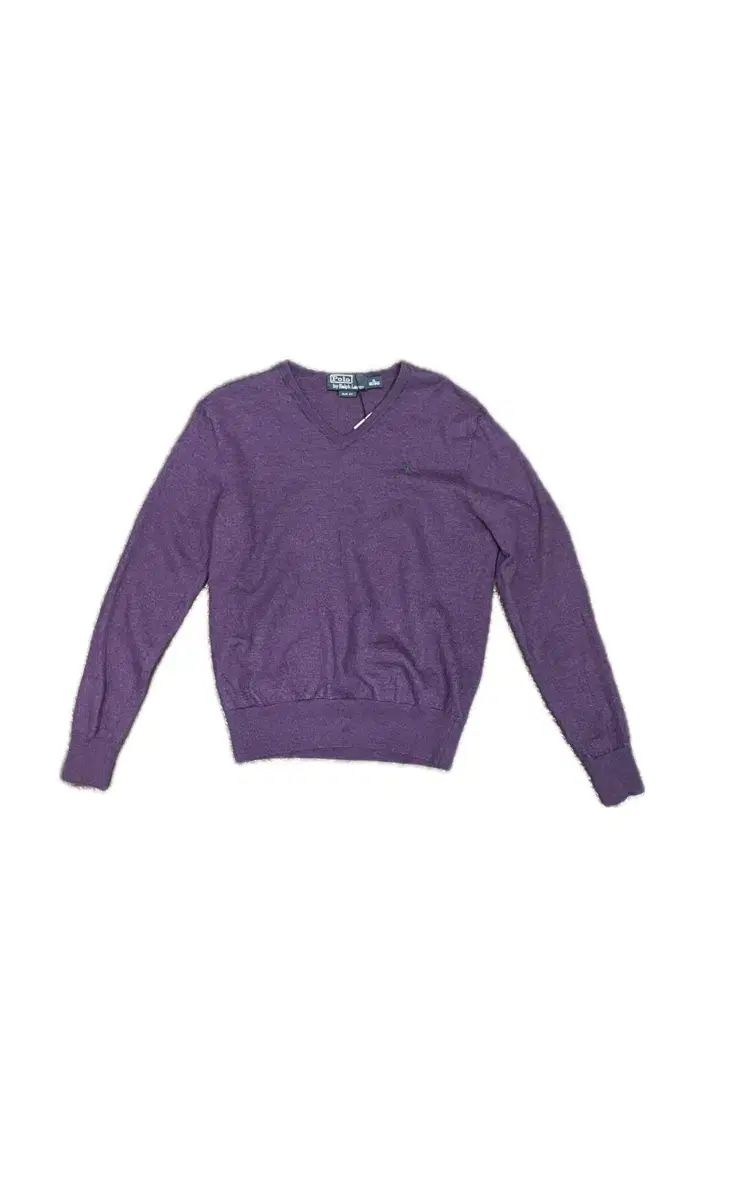 ポロ Ralph Lauren ラルフローレン スリムフィット V ネック カーディガン 紫