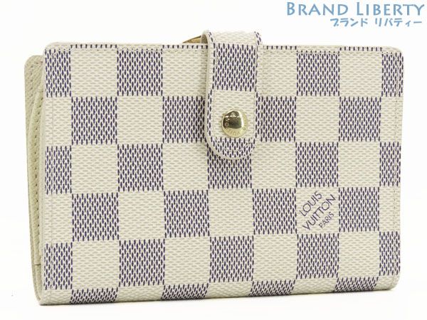 LOUIS VUITTON ダミエ アズール ヴィエノワ ガマ口折り財布 美品 新品同様】ルイヴィトン LOUIS VUITTON ダミエアズール